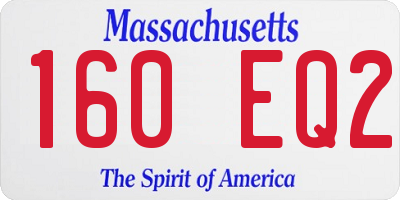 MA license plate 160EQ2