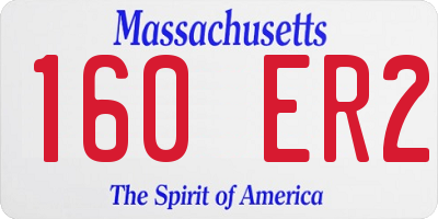 MA license plate 160ER2