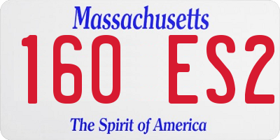 MA license plate 160ES2