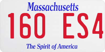 MA license plate 160ES4