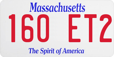 MA license plate 160ET2