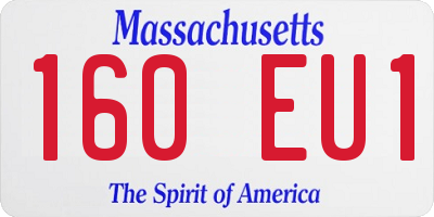 MA license plate 160EU1