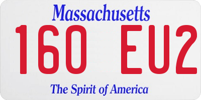 MA license plate 160EU2