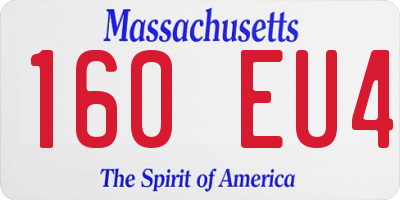 MA license plate 160EU4