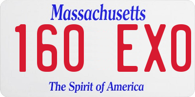 MA license plate 160EX0