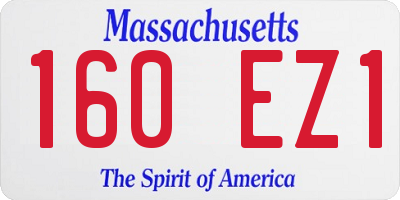 MA license plate 160EZ1