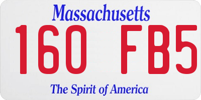 MA license plate 160FB5