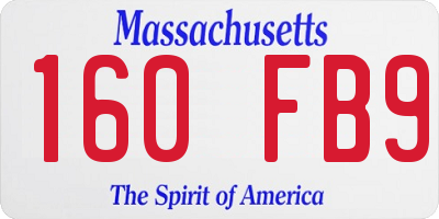 MA license plate 160FB9