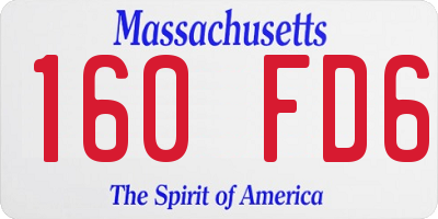 MA license plate 160FD6