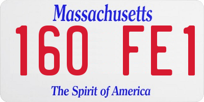 MA license plate 160FE1