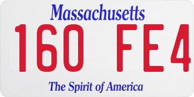 MA license plate 160FE4