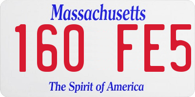 MA license plate 160FE5