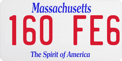 MA license plate 160FE6