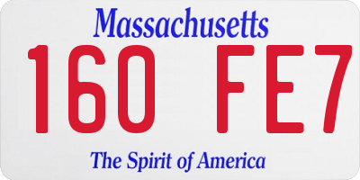 MA license plate 160FE7