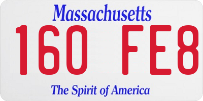 MA license plate 160FE8