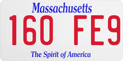 MA license plate 160FE9