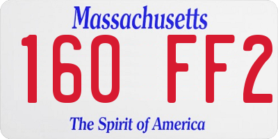 MA license plate 160FF2