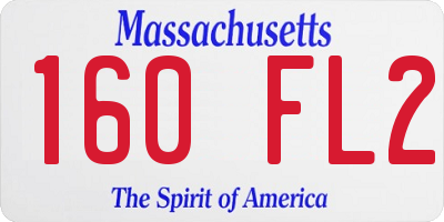 MA license plate 160FL2