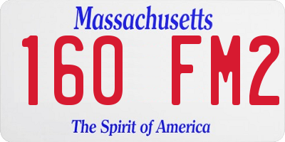 MA license plate 160FM2