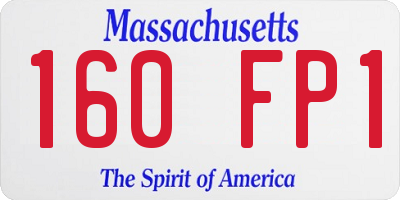 MA license plate 160FP1