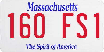 MA license plate 160FS1