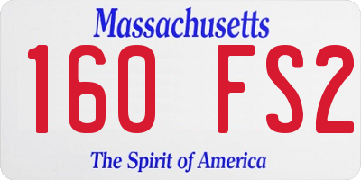 MA license plate 160FS2