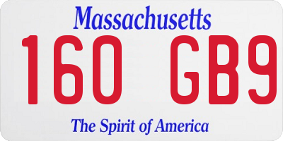 MA license plate 160GB9