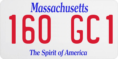 MA license plate 160GC1