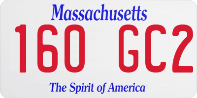 MA license plate 160GC2
