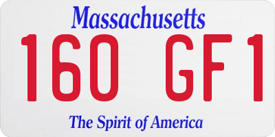 MA license plate 160GF1