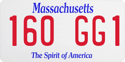 MA license plate 160GG1
