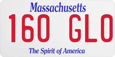 MA license plate 160GL0