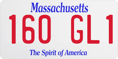 MA license plate 160GL1