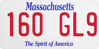 MA license plate 160GL9