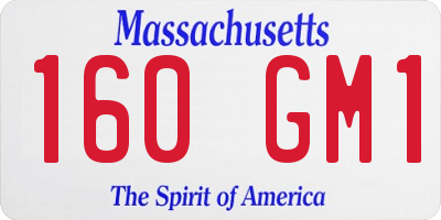MA license plate 160GM1