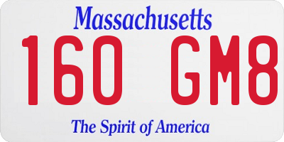 MA license plate 160GM8