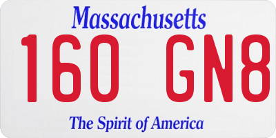 MA license plate 160GN8