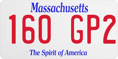 MA license plate 160GP2