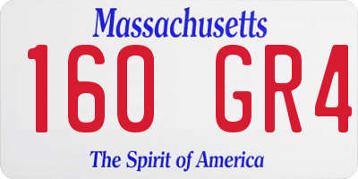 MA license plate 160GR4