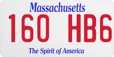MA license plate 160HB6