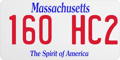 MA license plate 160HC2