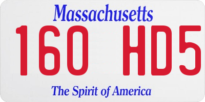 MA license plate 160HD5
