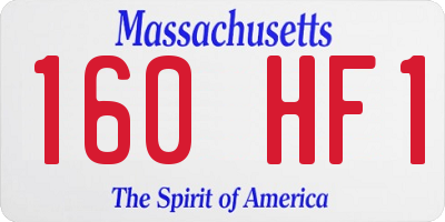 MA license plate 160HF1