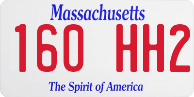 MA license plate 160HH2