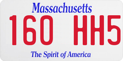 MA license plate 160HH5