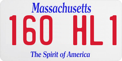 MA license plate 160HL1