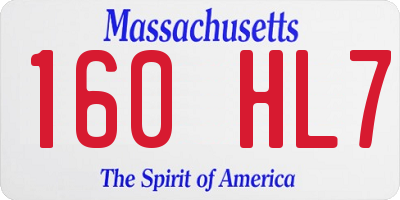 MA license plate 160HL7