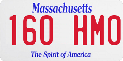 MA license plate 160HM0