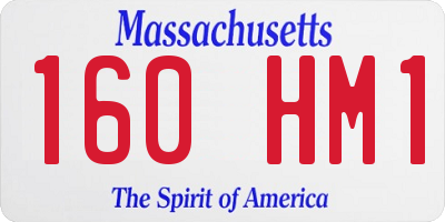MA license plate 160HM1