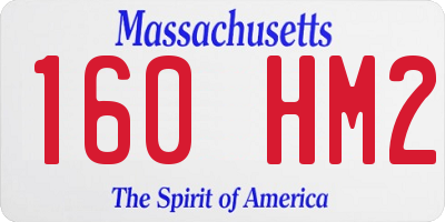 MA license plate 160HM2